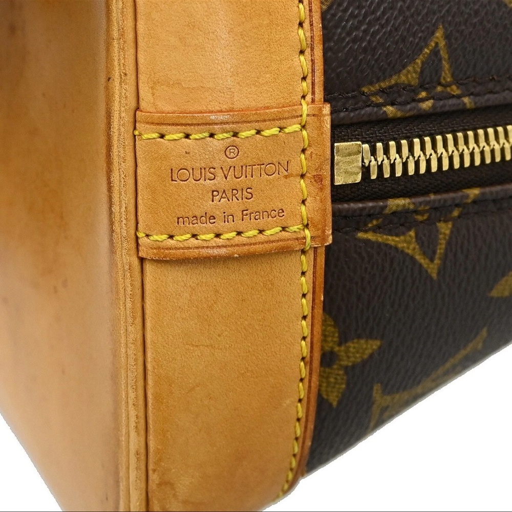 Louis Vuitton Monogram Satchel with Tan Accents PRE-OWNED - Picture 5 of 11
